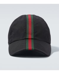 Gucci - Web Stripe Canvas Baseball Cap - Lyst