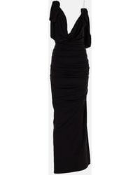 The Attico - Ruched Draped Jersey Gown - Lyst