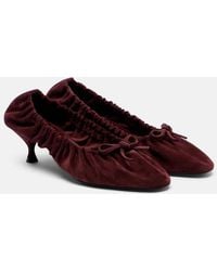 Herbert Levine - Gather Around Ruched Suede Pumps - Lyst
