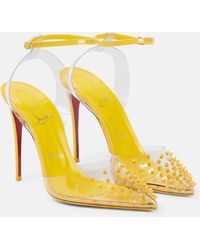Christian Louboutin - Spikoo 100 Pvc And Leather Pumps - Lyst
