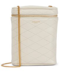 Saint Laurent 80's Vanity Bag In Quilted Metallized Leather - Lyst