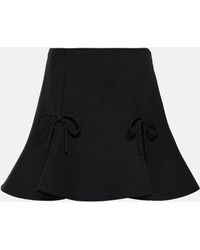 Valentino - Crepe Couture Miniskirt - Lyst