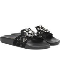 Dolce & Gabbana Pantoletten Ciabatta Saint Barth - Schwarz