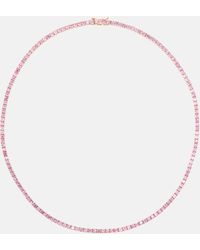 Roxanne First - Collier en or rose 14 ct et saphirs roses - Lyst