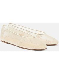 Magda Butrym - Embroidered Mesh Ballet Flats - Lyst
