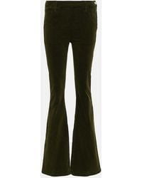 FRAME - Le Slim Palazzo High-Rise Corduroy Flared Pants - Lyst