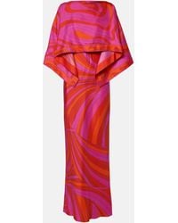 Emilio Pucci - Iride Silk Twill Maxi Dress - Lyst