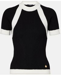 Balmain - Ribbed-Knit Top - Lyst