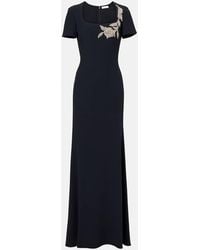 McQueen - Embroidered Crepe Gown - Lyst