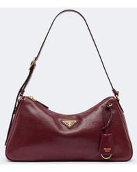 Prada - Aimee Large Leather Shoulder Bag - Lyst