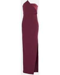 Roland Mouret - Asymmetric Satin Crepe Gown - Lyst