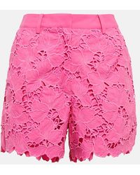 Self-Portrait - Floral Patterned Shorts - Lyst