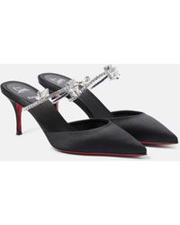 Christian Louboutin - Planet Queen 70 Satin Mules - Lyst