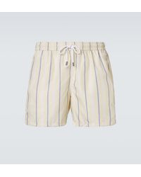 Fedeli - Striped Swim Trunks - Lyst
