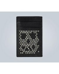 Alexander McQueen Porta Carte In Pelle Con Borchie - Nero