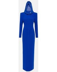 Monot - Hooded Crepe Maxi Dress - Lyst