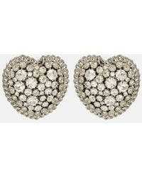 Alessandra Rich - Crystal-Embellished Clip-On Earrings - Lyst