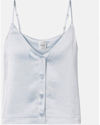 Leset - Top Barb Button Aus Satin - Lyst
