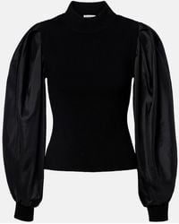 Jonathan Simkhai - Top Jackie Aus Strick Mit Taft - Lyst
