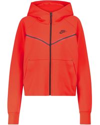 Nike Veste zippée Tech-fleece Windrunner - Rouge