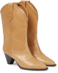 Damen Schuhe Stiefel Mittelhohe Stiefel Isabel Marant Leder Cowboy-Stiefel Luliette aus Leder in Braun 