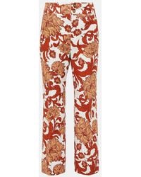 La DoubleJ - Hendrix Jacquard High-Rise Cotton Straight Pants - Lyst