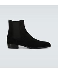 Saint Laurent - Wyatt 30 Suede Ankle Boot - Lyst