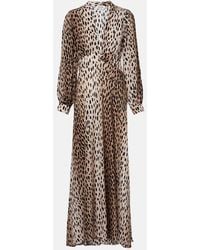 RIXO London - Emory Printed Silk Maxi Dress - Lyst