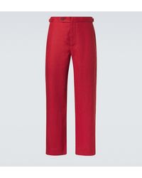 Bode - Linen Straight Pants - Lyst