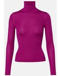 Saint Laurent - Pullover Aus Wolle, Kaschmir Und Seide - Lyst