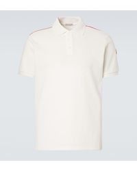 Moncler - Polo De Pique De Algodon Con Logo - Lyst