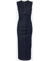 Sportmax - Geranio Denim Midi Dress - Lyst