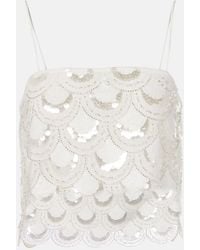ROTATE BIRGER CHRISTENSEN - Cropped-Top Mit Pailletten - Lyst