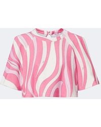 PUCCI - Marmo Cotton-Blend Terry Crop Top - Lyst