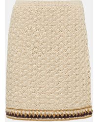 Tory Burch - Mini-jupe en crochet de coton melange - Lyst
