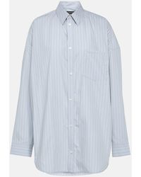 Balenciaga - Camisa de algodon a rayas - Lyst