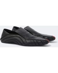 Gucci - Web Stripe Leather Slip-On Sneakers - Lyst