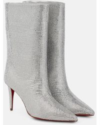 Christian Louboutin - Astrilarge Crystal-embellished Boots 85 - Lyst