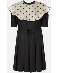 Valentino - Polka Dot Silk Minidress - Lyst