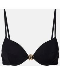 Roberto Cavalli - Top De Bikini Con Logo - Lyst