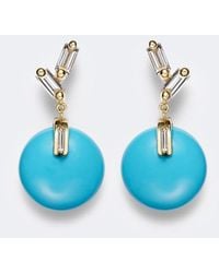 Suzanne Kalan - 18Kt Drop Earrings With And Diamonds - Lyst