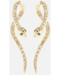 Ileana Makri - Ohrringe Boa aus 18kt Gelbgold mit Diamanten - Lyst