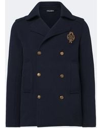 Dolce & Gabbana - Dg Knitted Cotton Blazer - Lyst