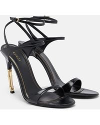 Gucci - Castello Leather Slingback Sandals - Lyst