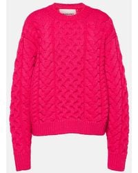 Isabel Marant - Jake Cable-Knit Wool-Blend Sweater - Lyst