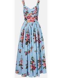Dolce & Gabbana - Flower Print Long Dress - Lyst