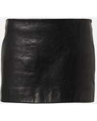 KHAITE - Jett Leather Miniskirt - Lyst