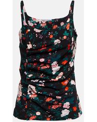 Rabanne - Ruched Floral Top - Lyst