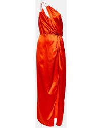 The Sei - One-shoulder Silk Midi Dress - Lyst