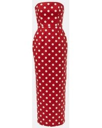 Posse - Romeo Polka-Dot Linen Maxi Dress - Lyst
